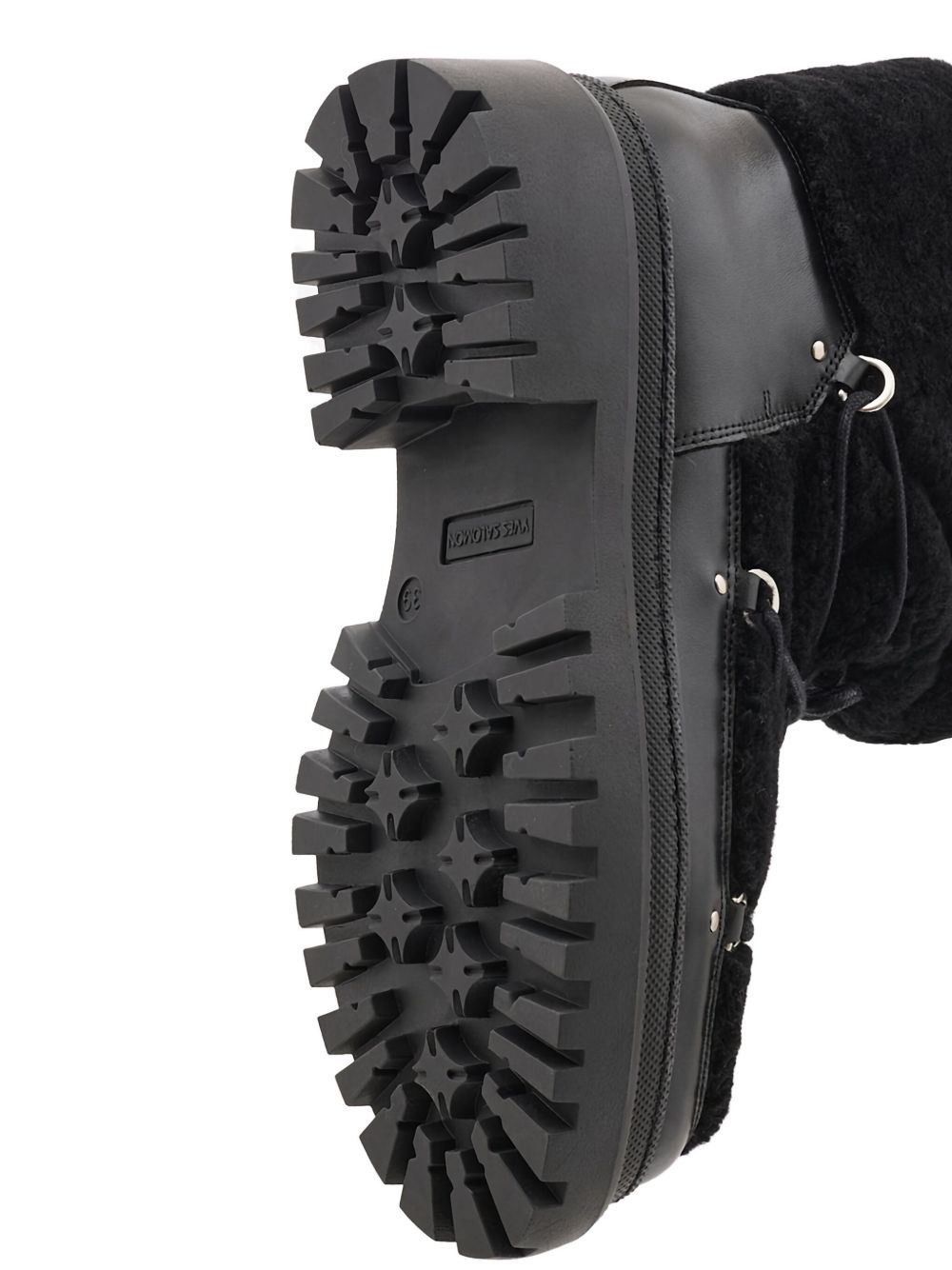 45MM shearling lace-up boots - 4