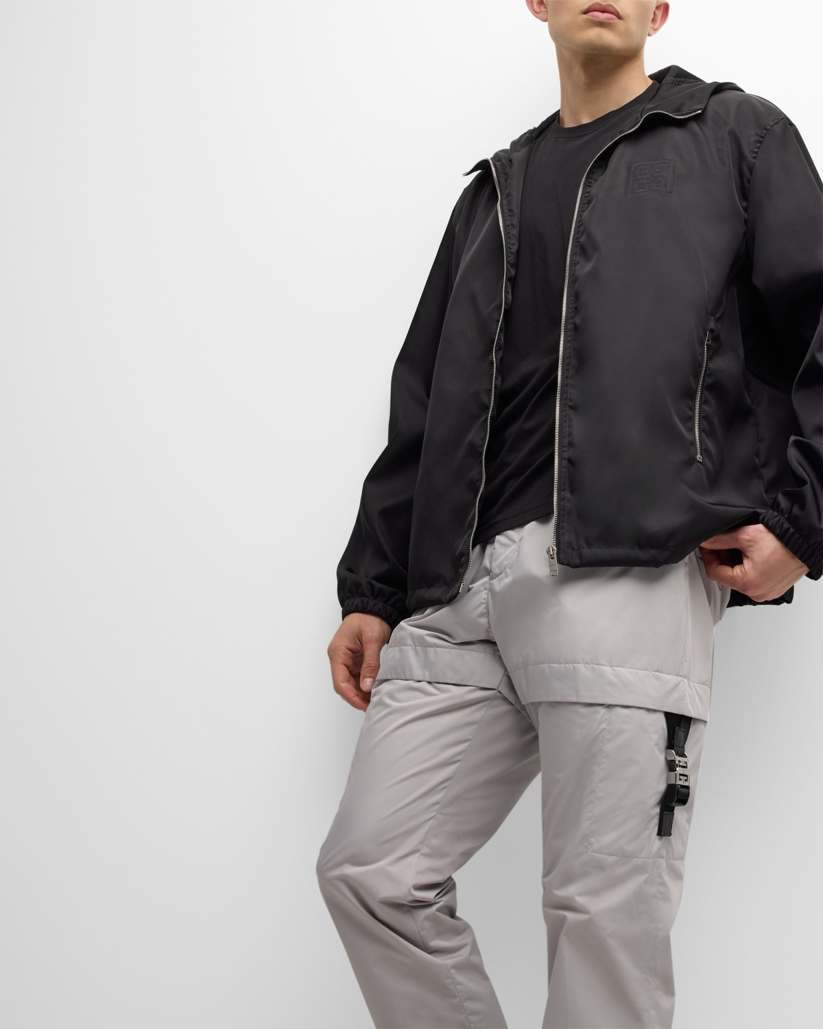 ジャケット GIVENCHY SS22 4G JACQUARD JACKET (BW00C350PQ_001) Givenchy Mixed Media 4G Monogram Jacquard Varsity Jacket