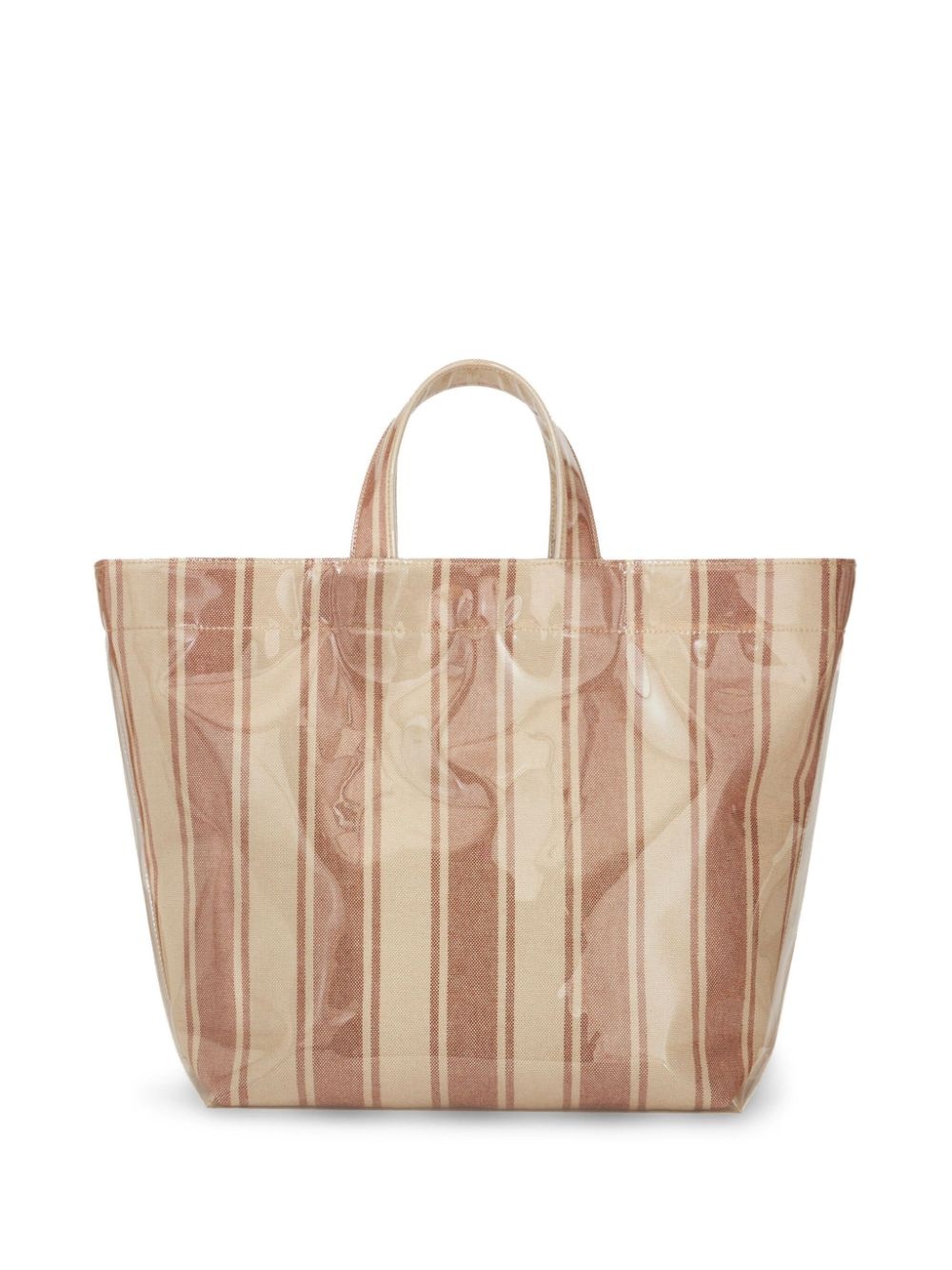 large Pegaso-motif striped-jacquard tote bag - 3