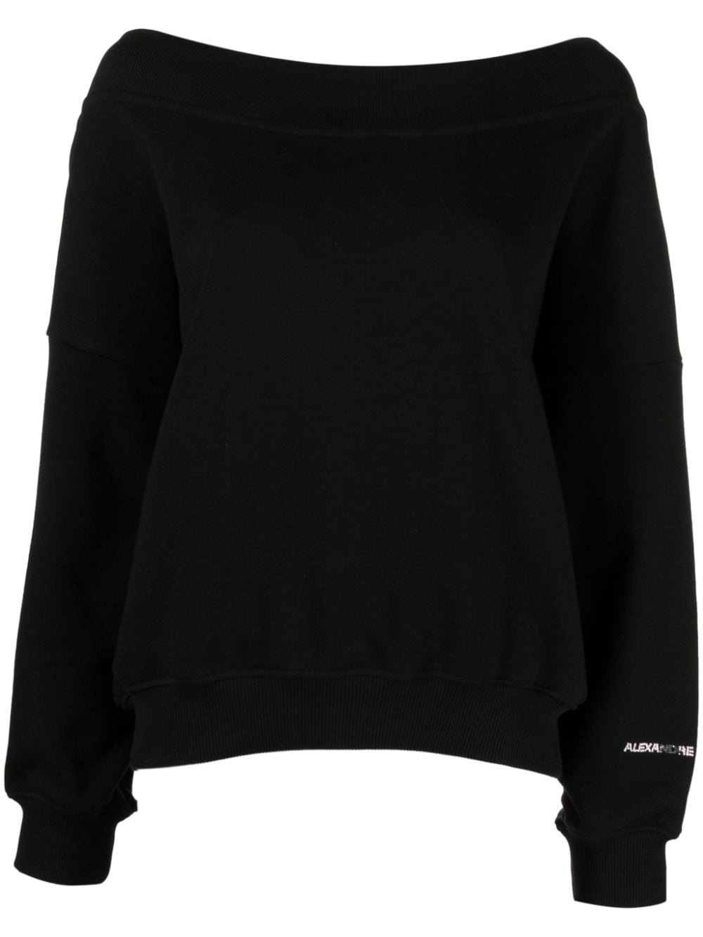 logo-embellished cotton jumper - 1