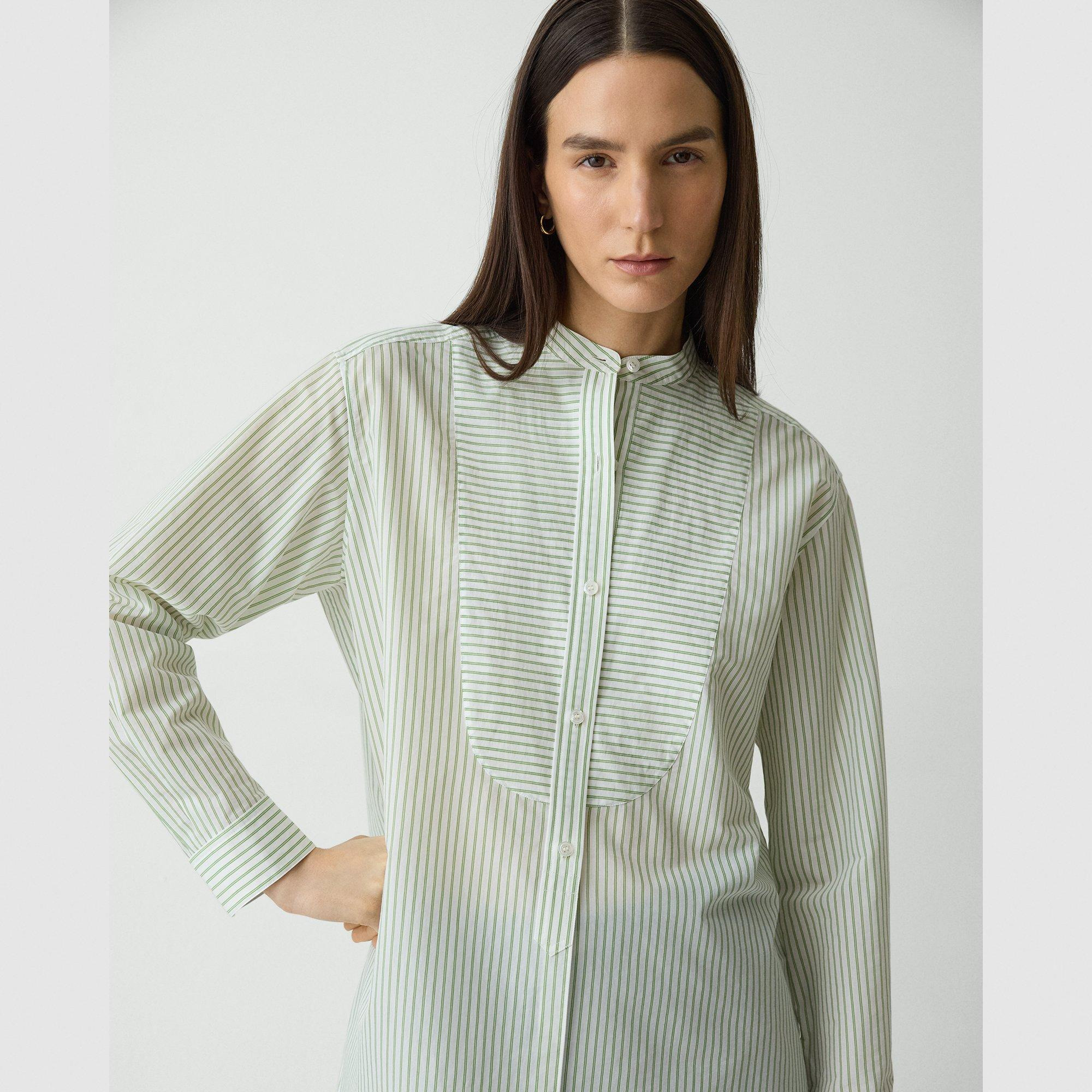 Tuxedo Shirt in Striped Cotton-Blend - 5