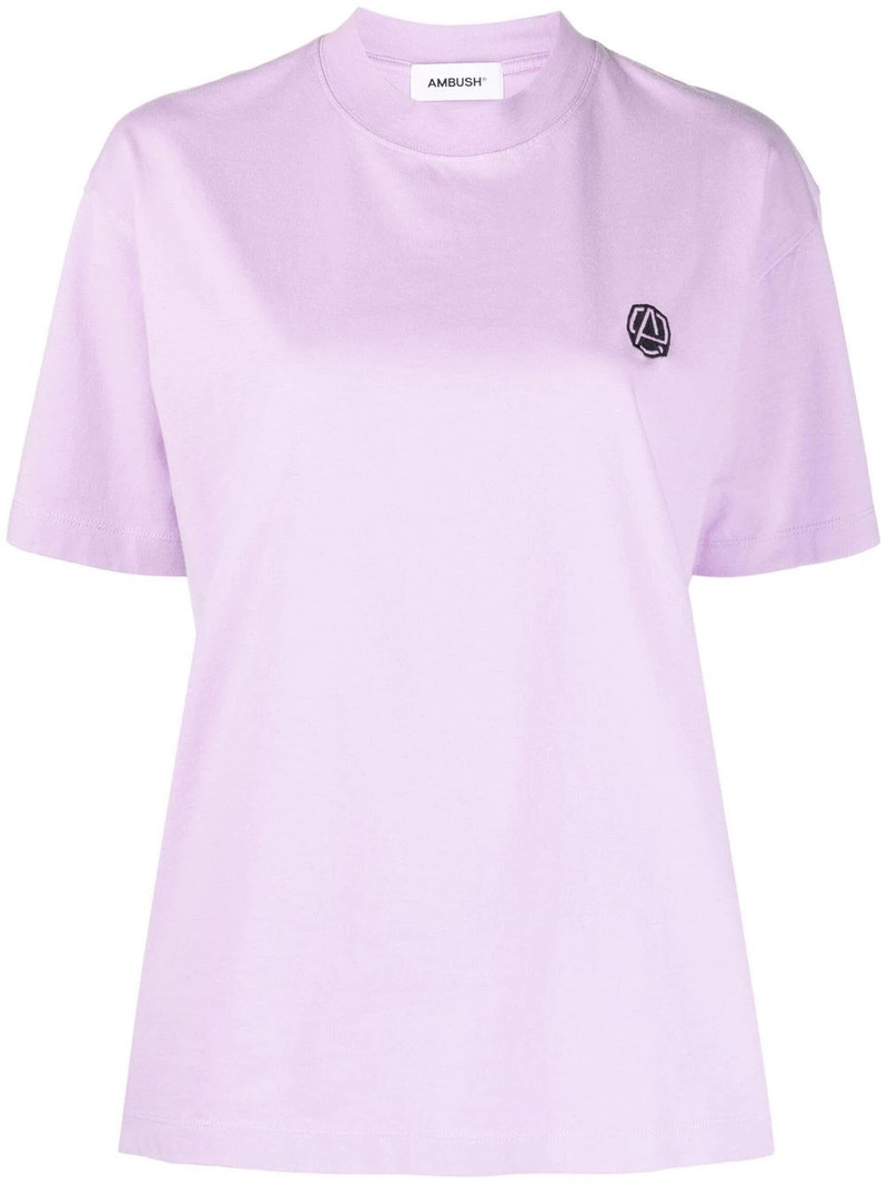 logo-embroidered cotton T-shirt 1
