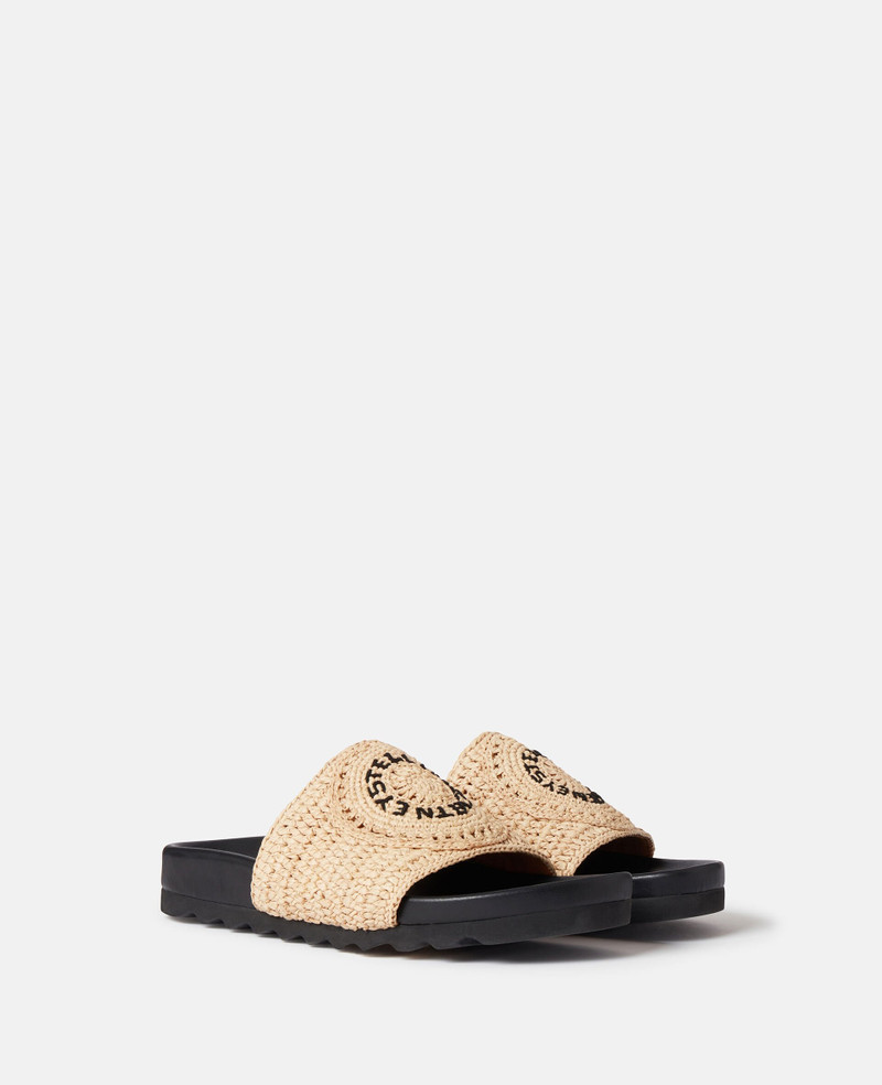 Elyse Raffia Logo Sandals - 1