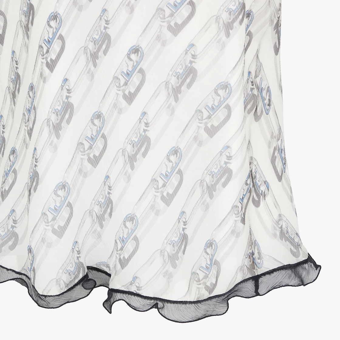 White chiffon skirt - 3