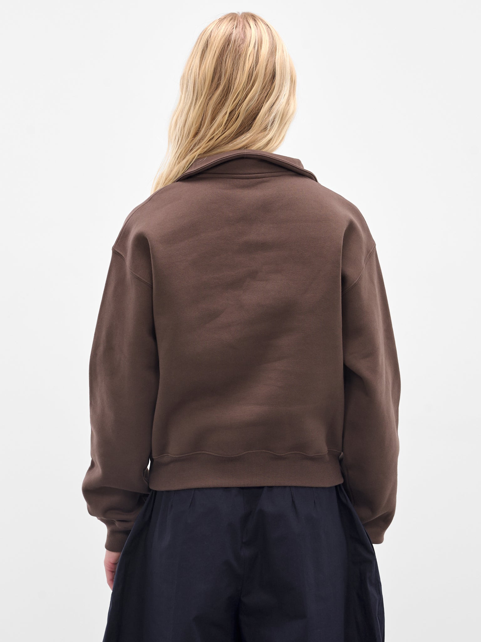 The Brown Zip Neck Sweatshirt - 3