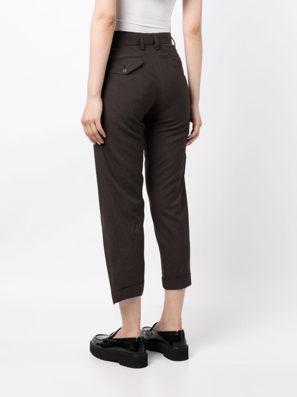 asymmetric cropped trousers - 7