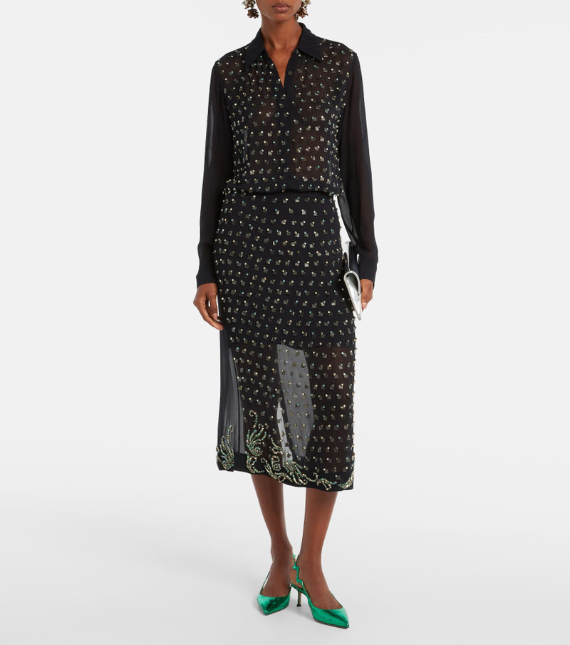 AQUAZZURA Artiste 50 metallic leather slingback pumps outlook