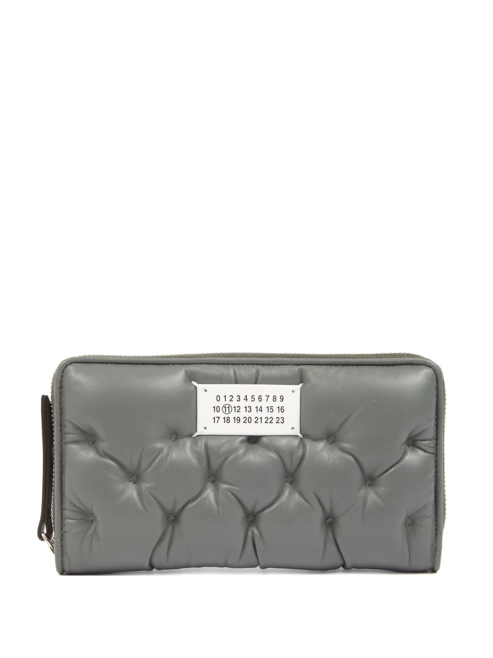 quilted leather wallet - 1