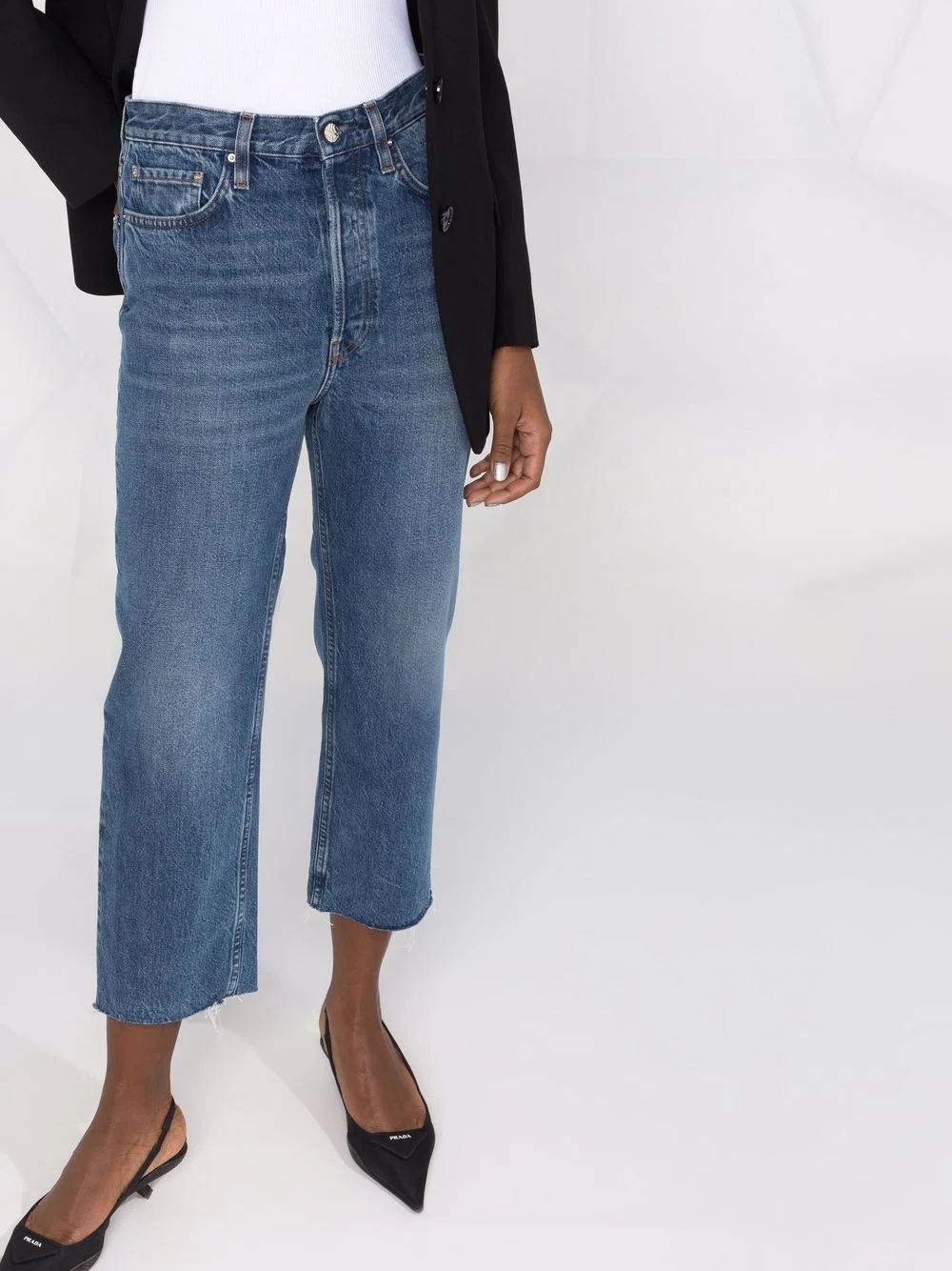 cropped straight-leg jeans - 3