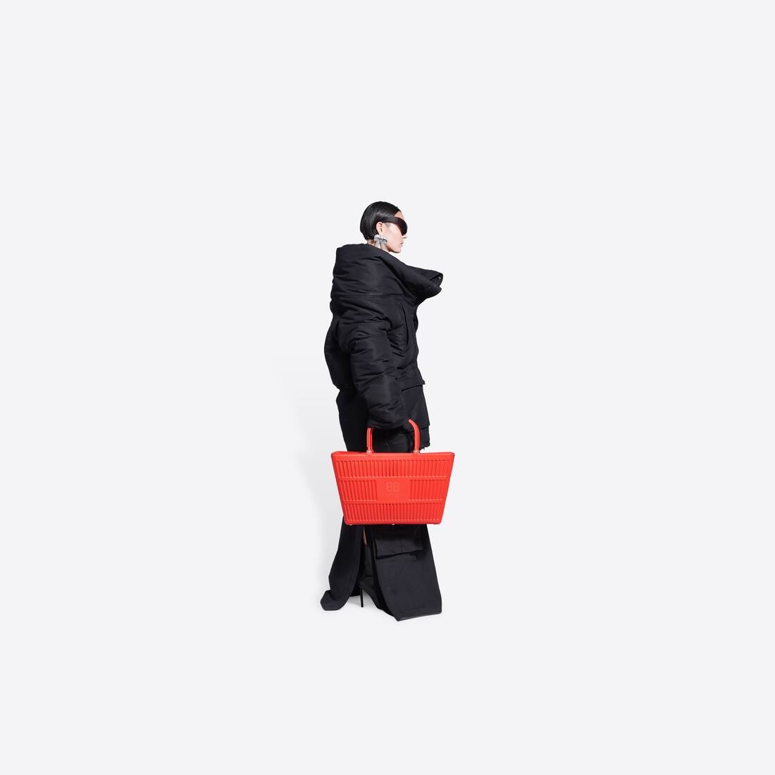 Mag Large Basket Bag in Red - 2