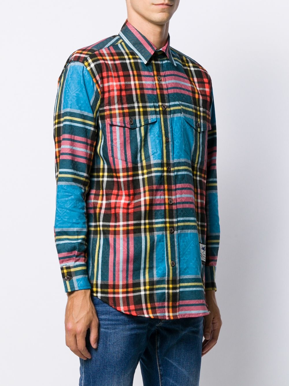 checked print shirt - 3