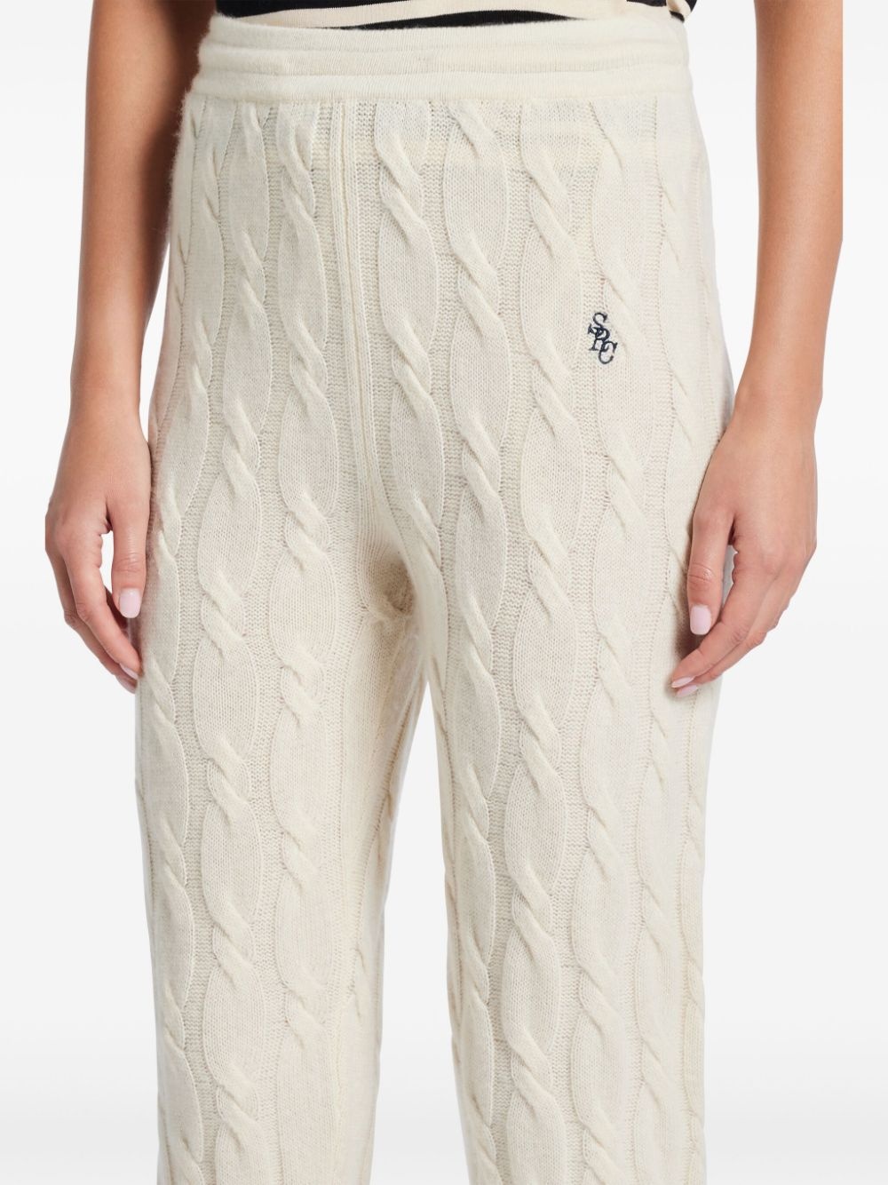 cable-knit trousers - 5
