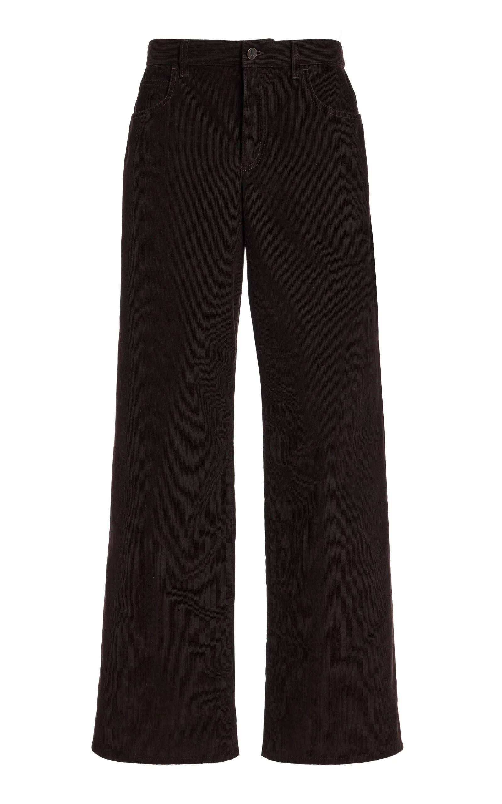 Egglita Corduroy High-Rise Straight-Leg Jeans brown - 1