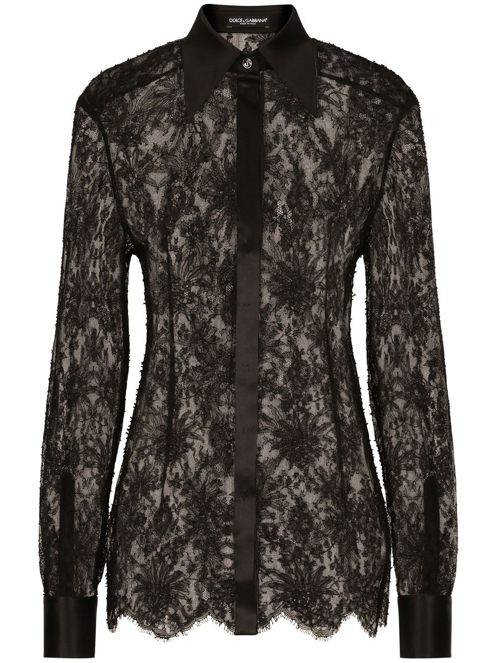 Dolce & Gabbana Black Lace Shirt - 1