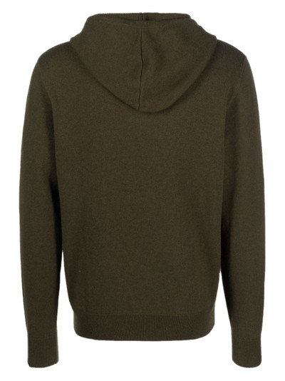 Aspesi pouch-pocket wool hoodie outlook