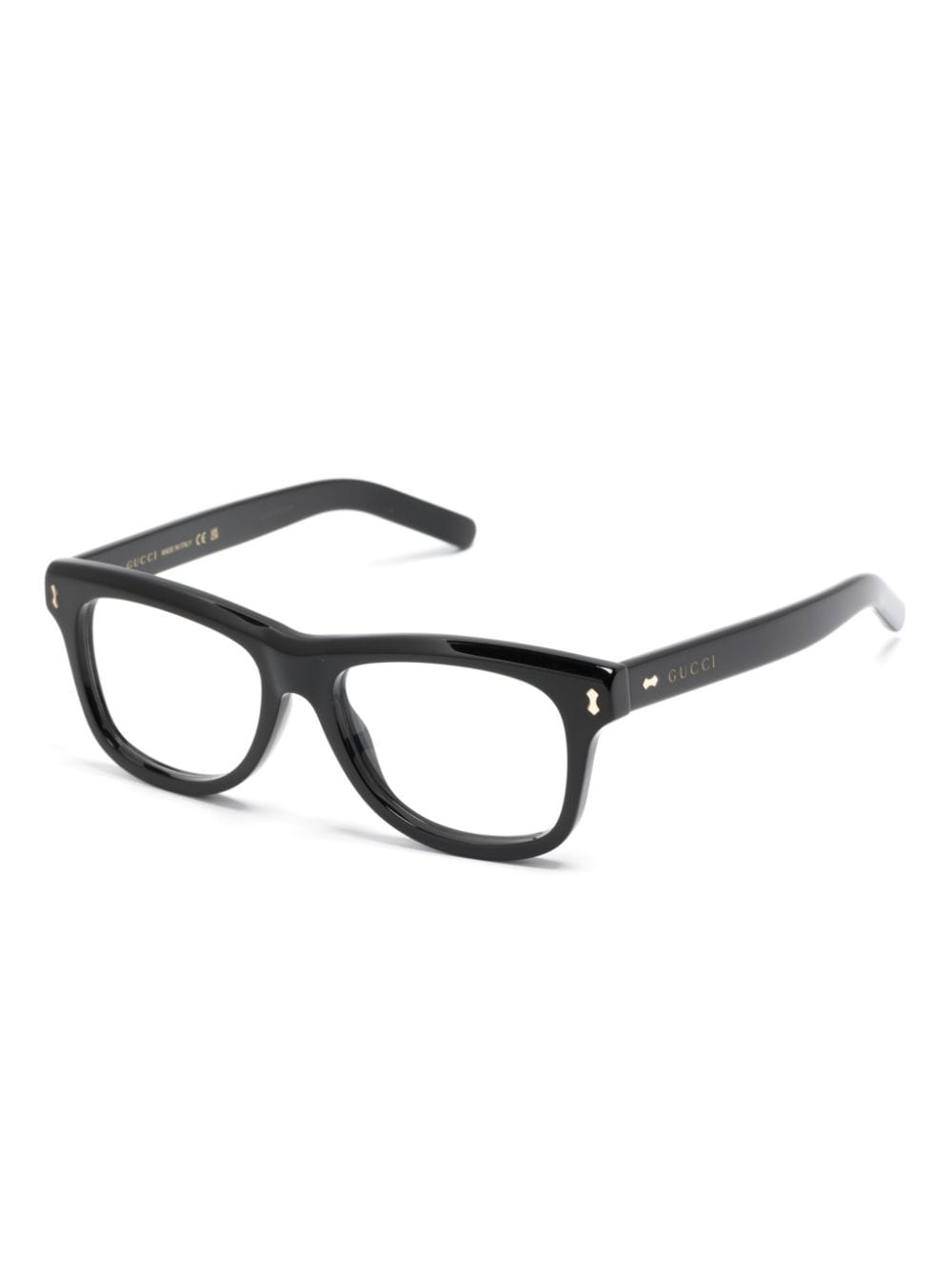 logo-debossed square-frame glasses - 2