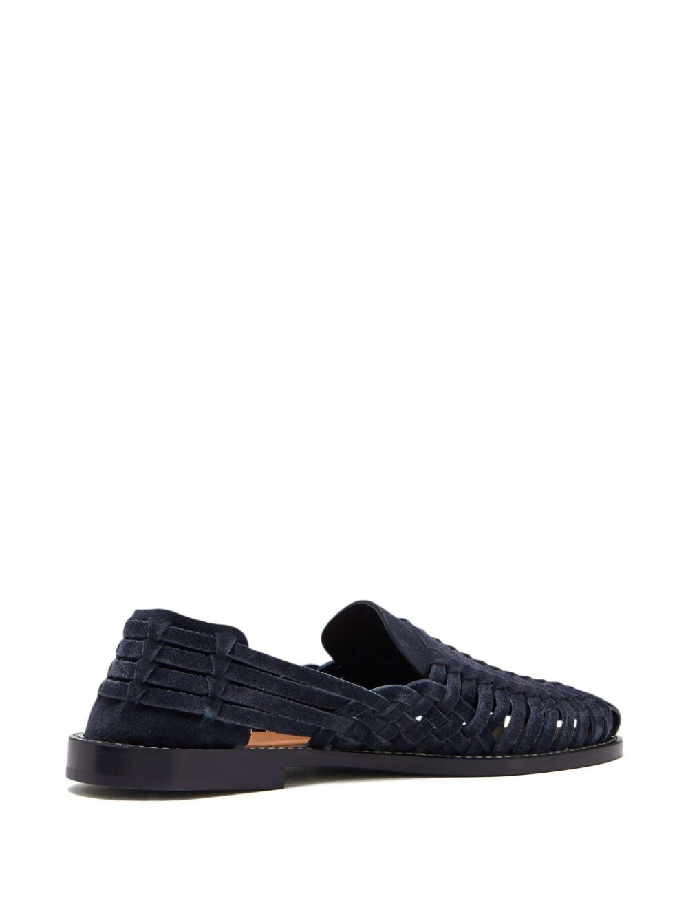woven suede loafers - 4