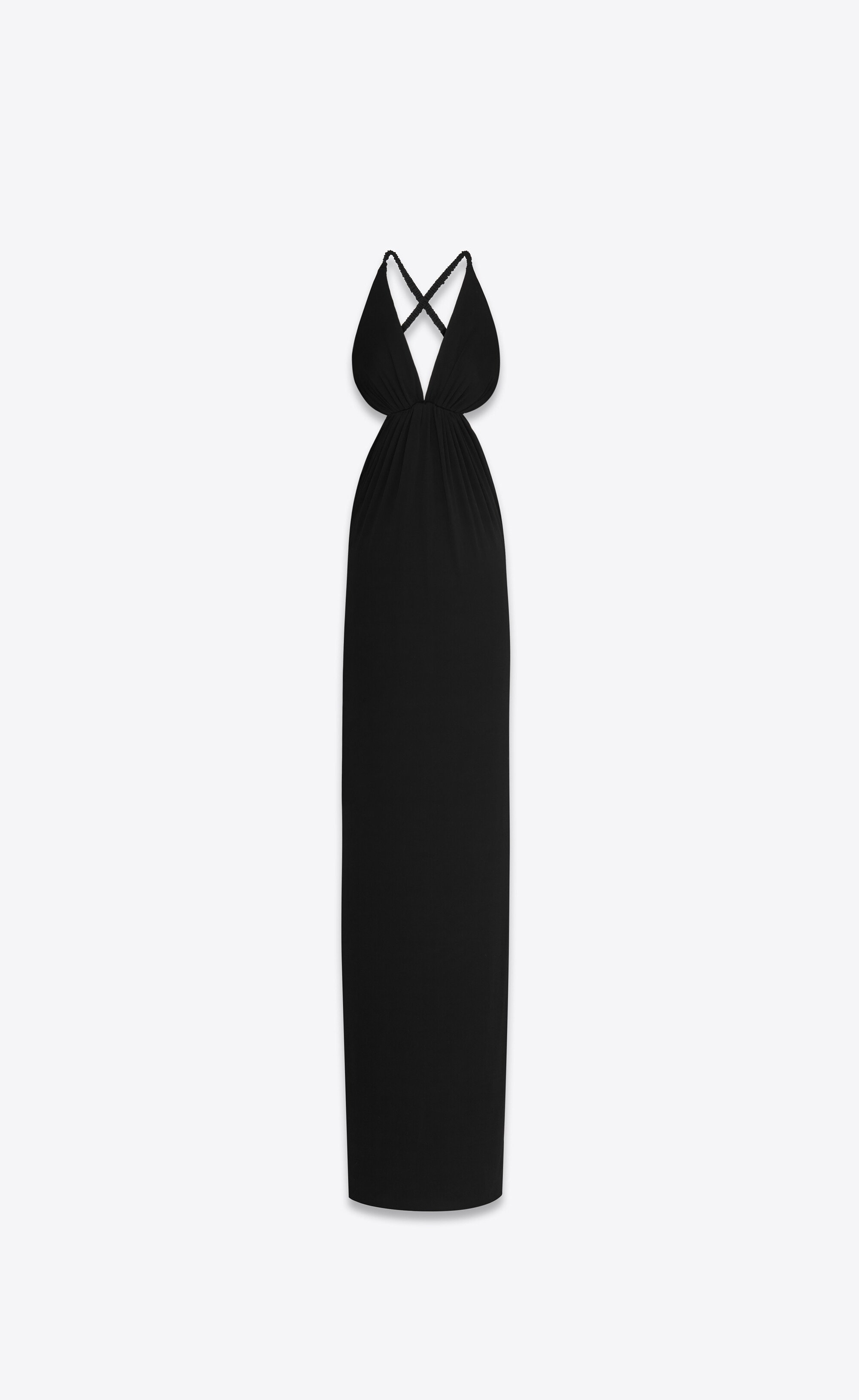 cut-out crepe maxi dress - 1