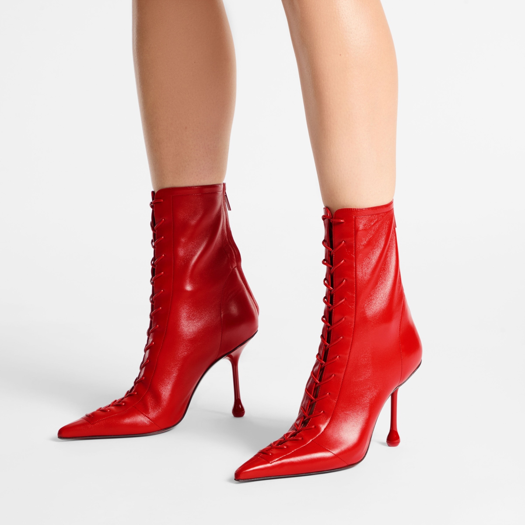 Scarlett Ankle Boot 95
Postbox Red Nappa Leather Boots - 2