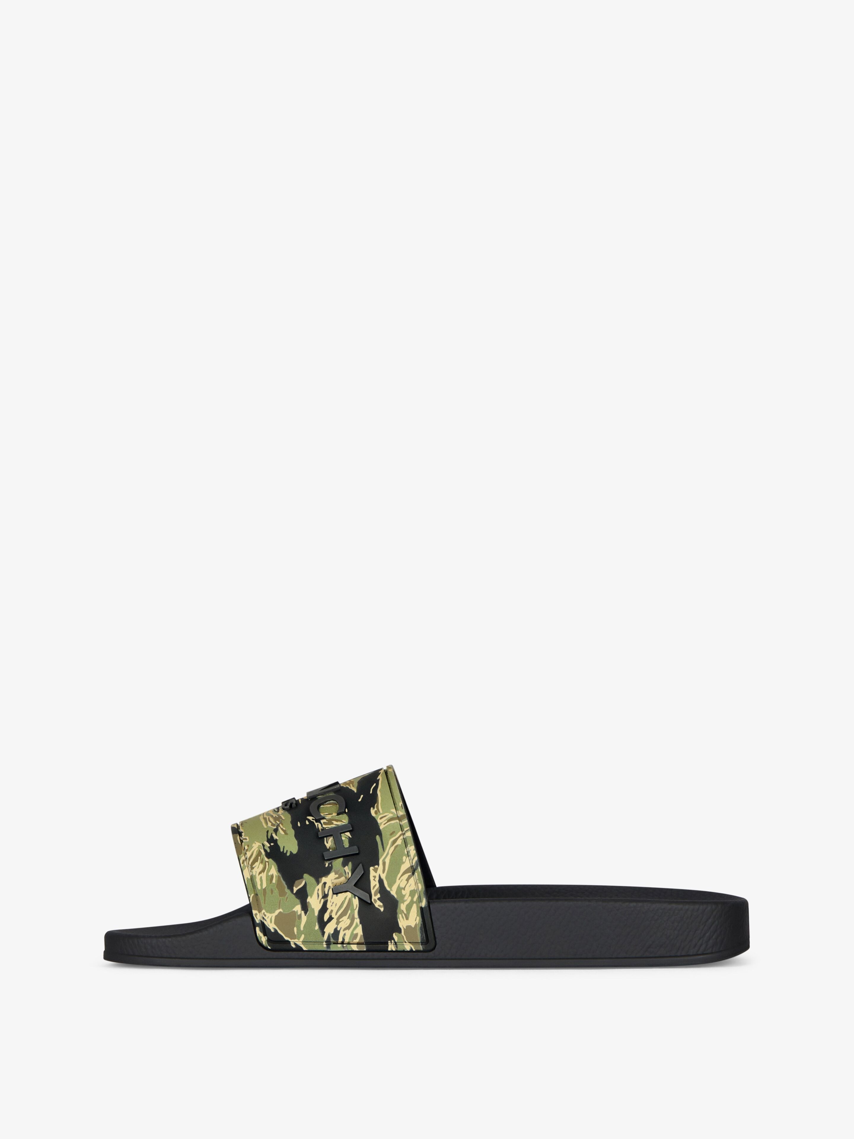 SLIDE FLAT MULES IN RUBBER WITH CAMO PRINT - 3