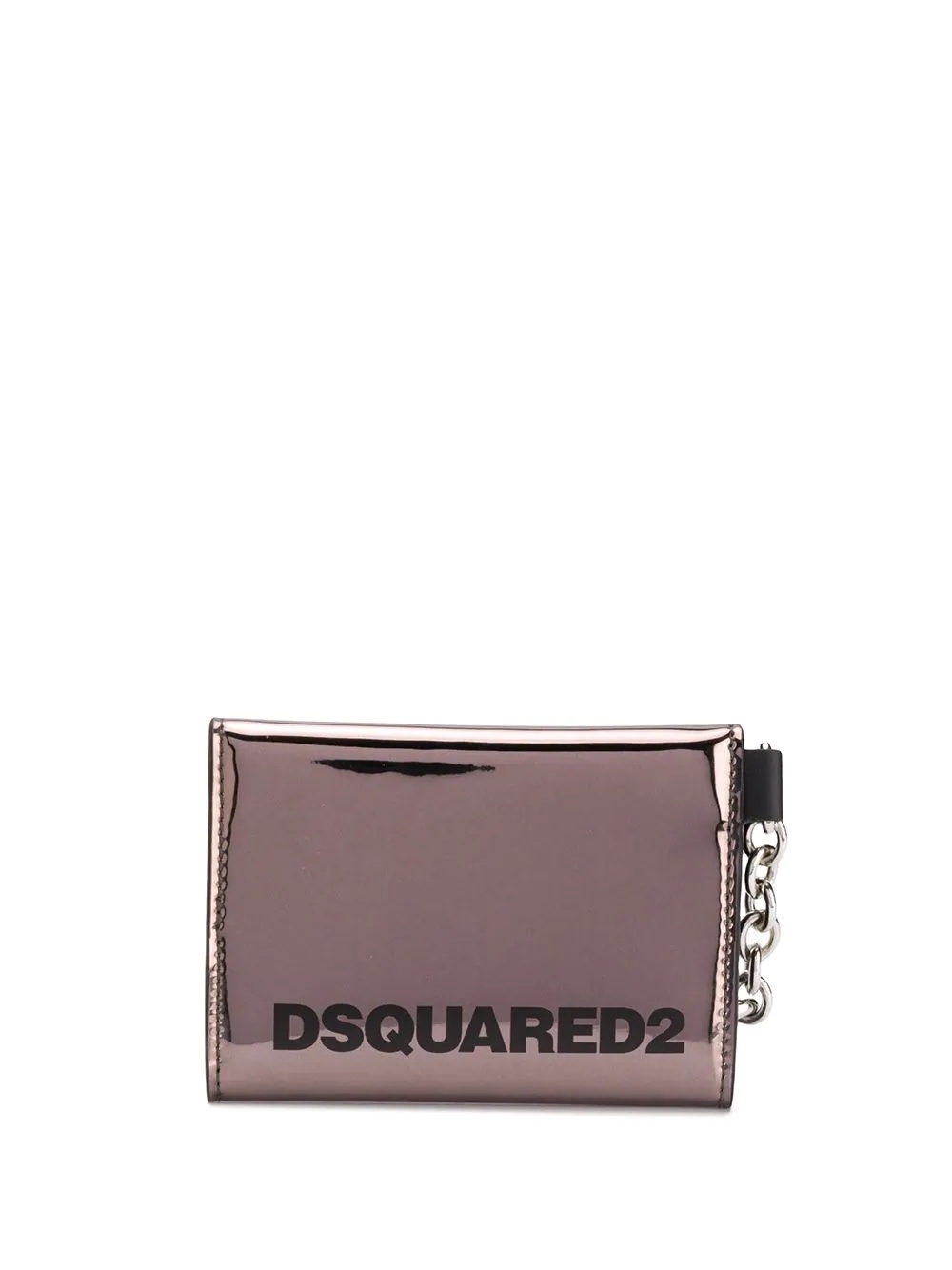 logo print metallic purse - 2