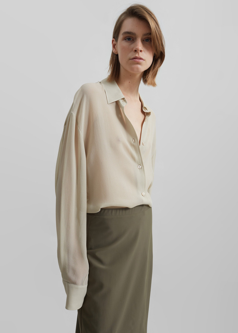 Peri Georgette Shirt - Cement 5