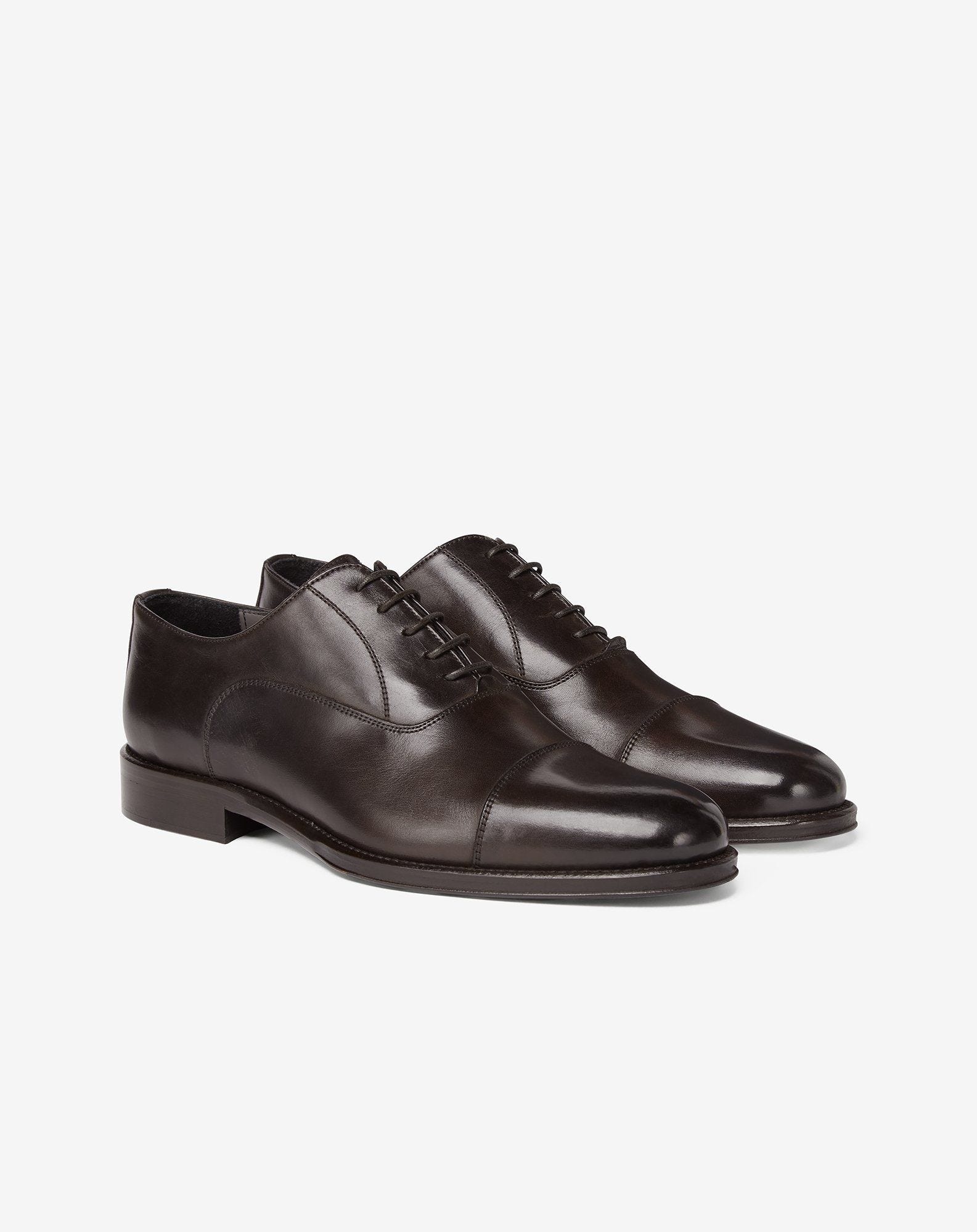 Brown leather Oxford shoes - 2