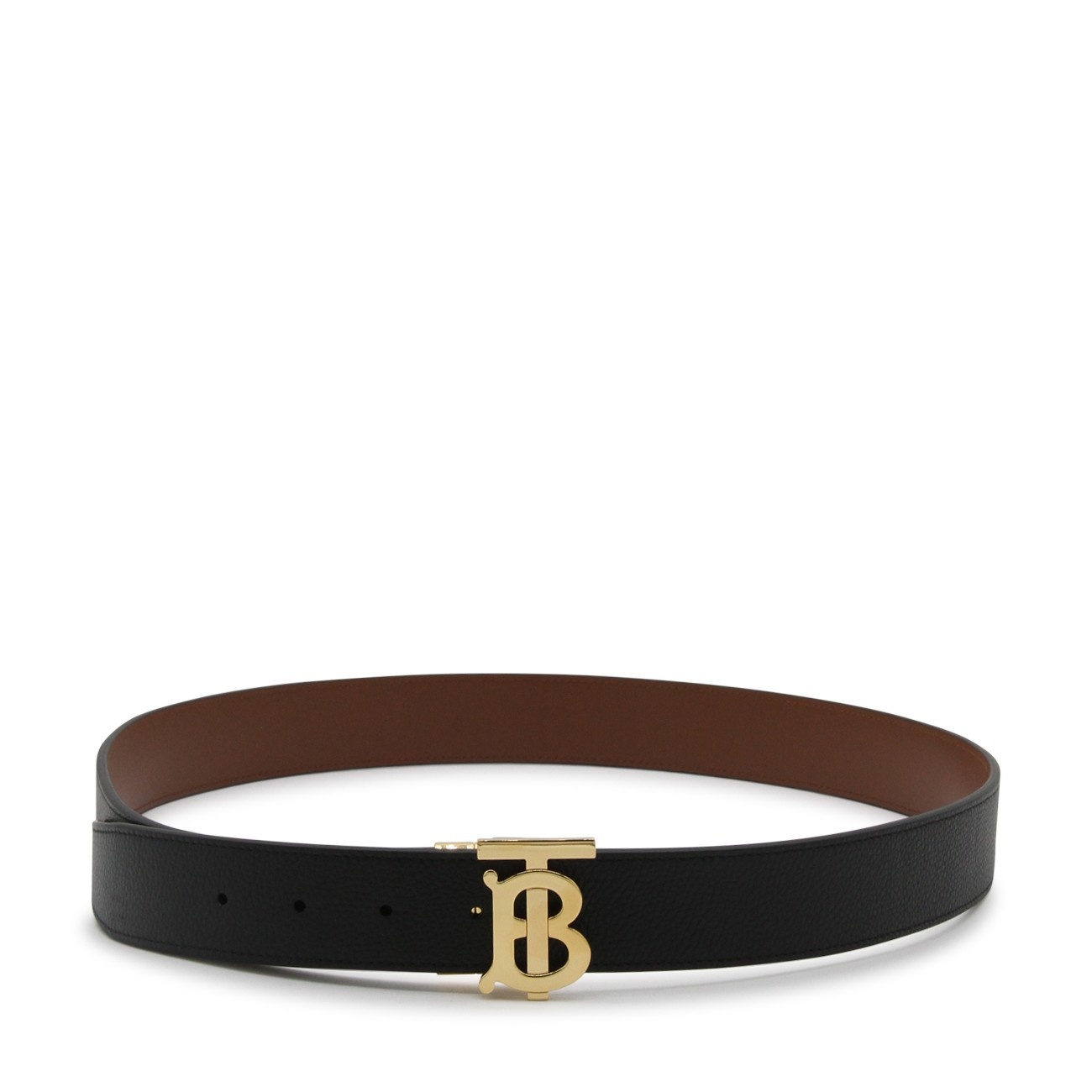 black and tan leather belt - 1