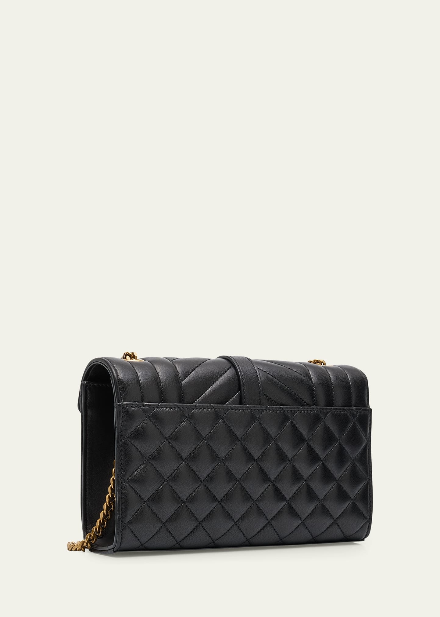 Envelope Triquilt Small YSL Shoulder Bag in Smooth Leather - 3