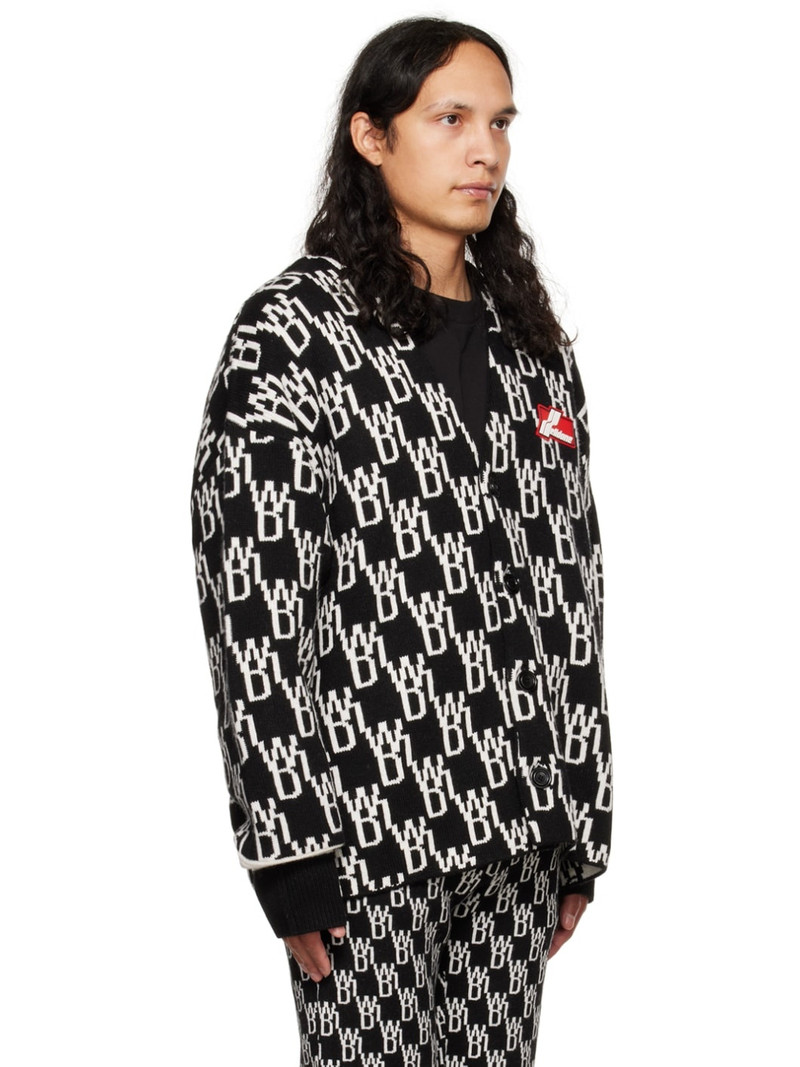 Black Jacquard Cardigan 2