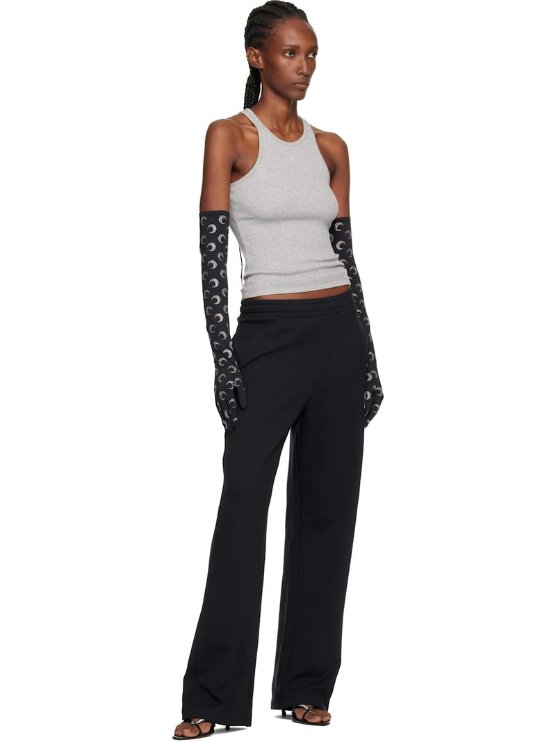 Marine Serre Gray Moon Logo Ribbed Jersey Tank Top outlook