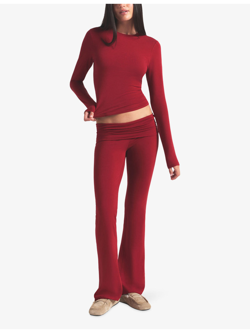 SKIMS Slim-Fit Long-Sleeves Stretch-Cotton T-Shirt outlook