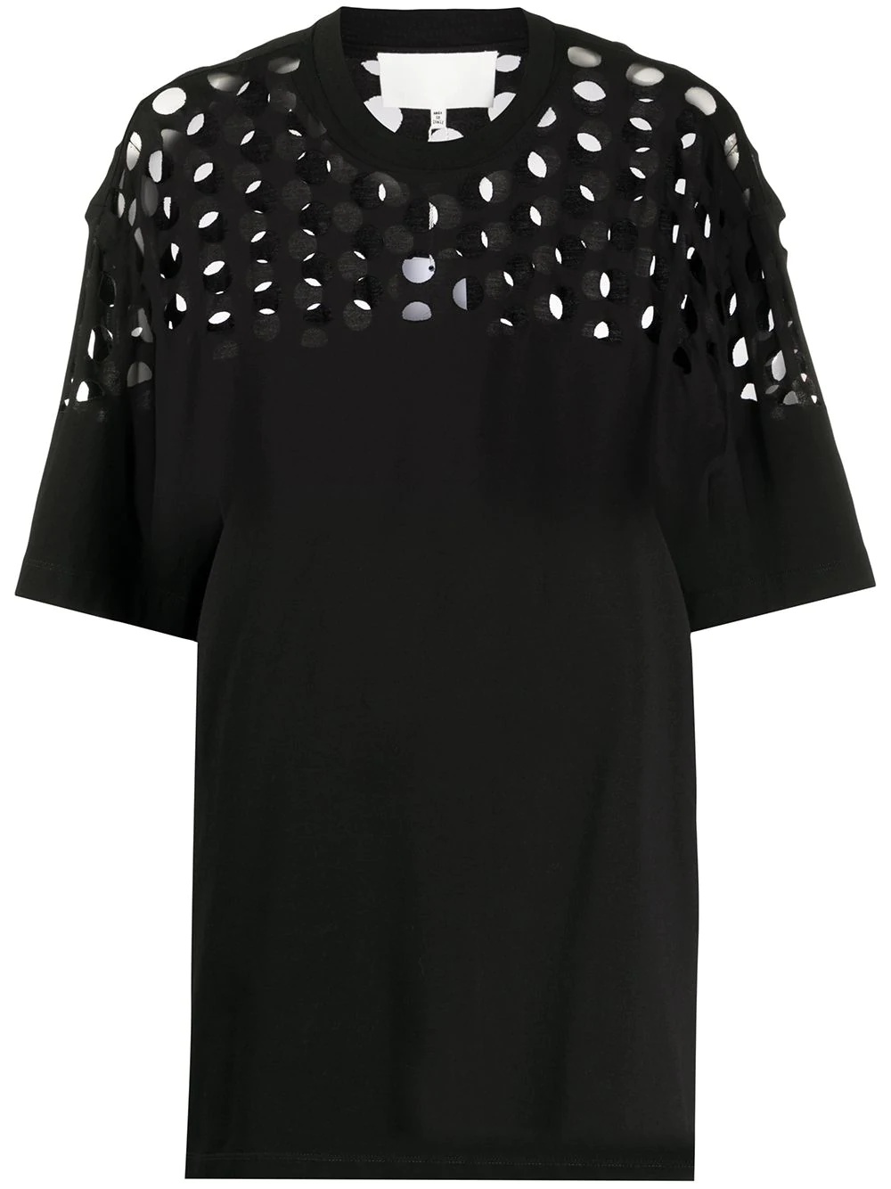 perforated oversized T-shirt - 1