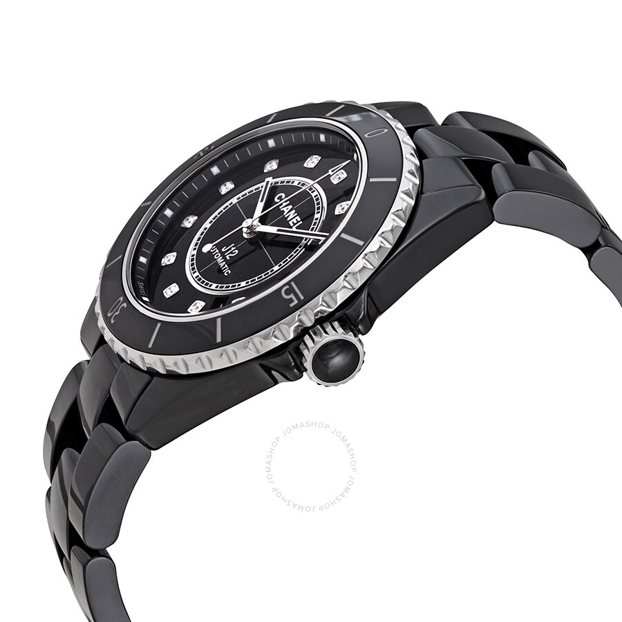 Chanel J12 Automatic Diamond Black Dial Ladies Watch H5702 - 2