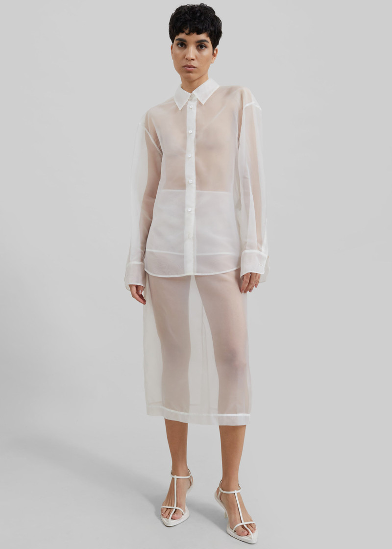 Peri Sheer Shirt - White 7