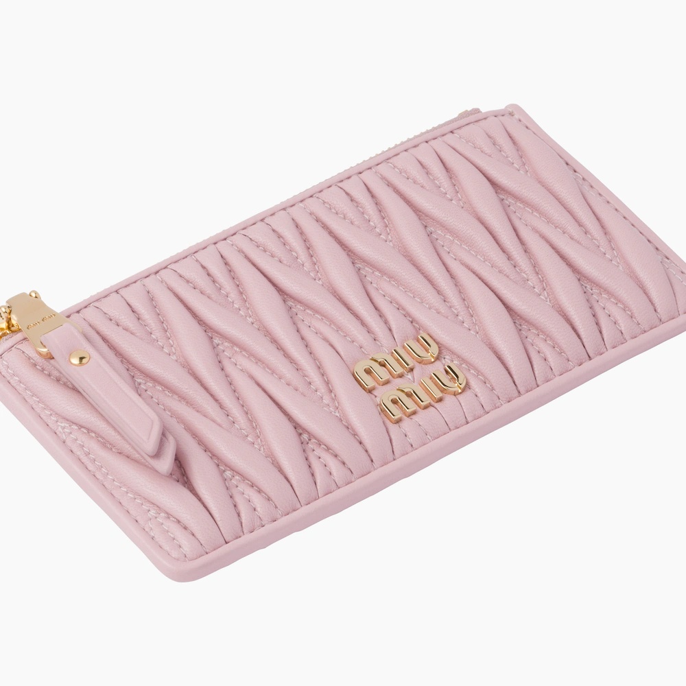Matelassé nappa leather envelope wallet - 5