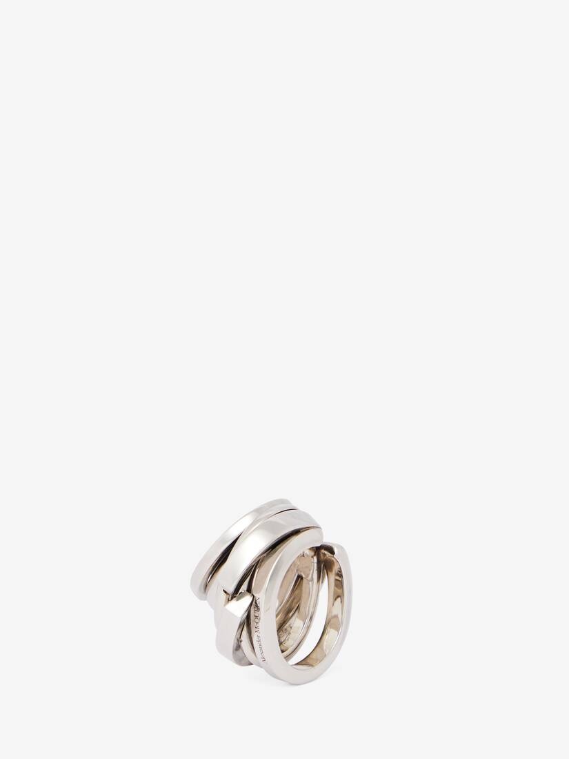 Men's Top Fine Accumulation Ear Cuff in Antique Silver - 2
