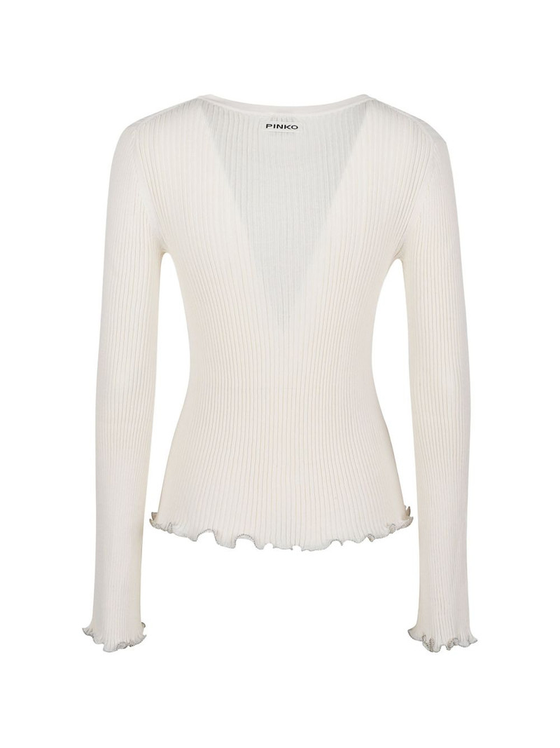 PINKO ruffled knitted top outlook