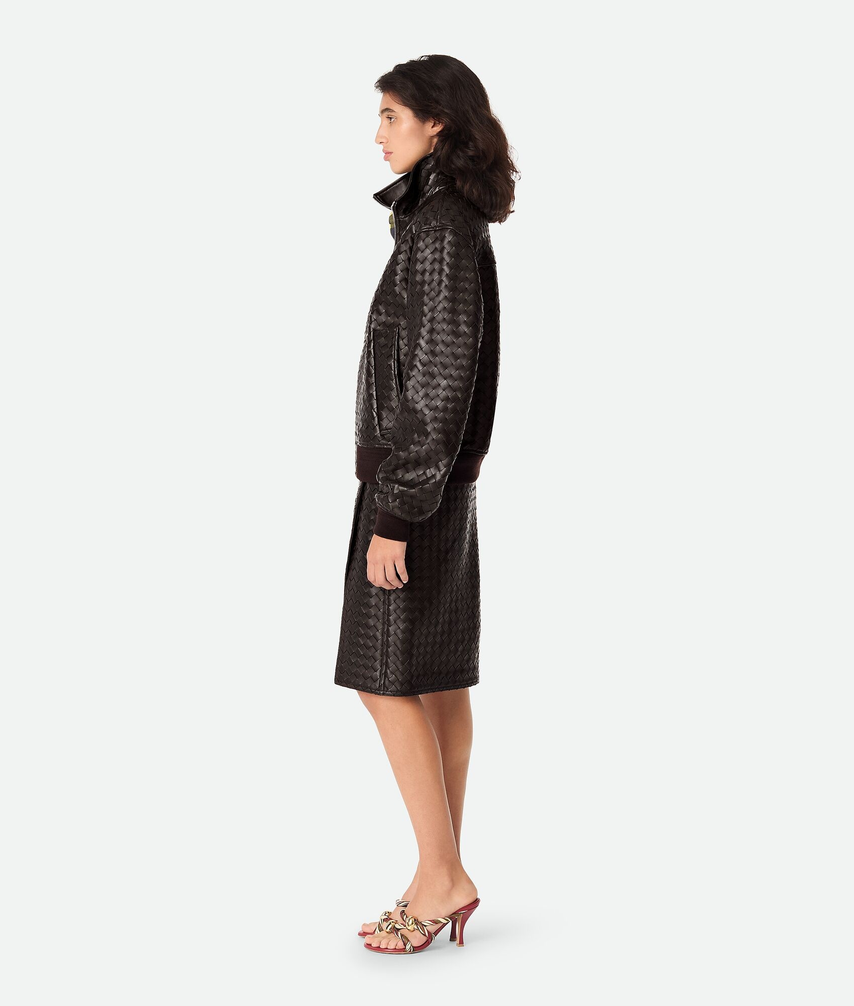 Intrecciato Leather Blouson - 2