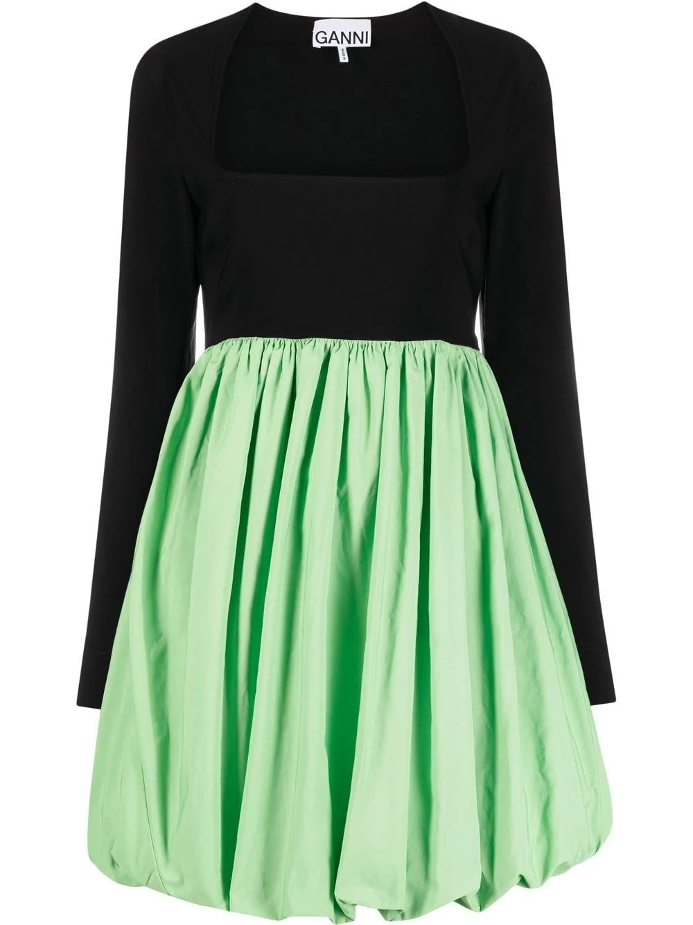 two-tone puffball minidress - 1