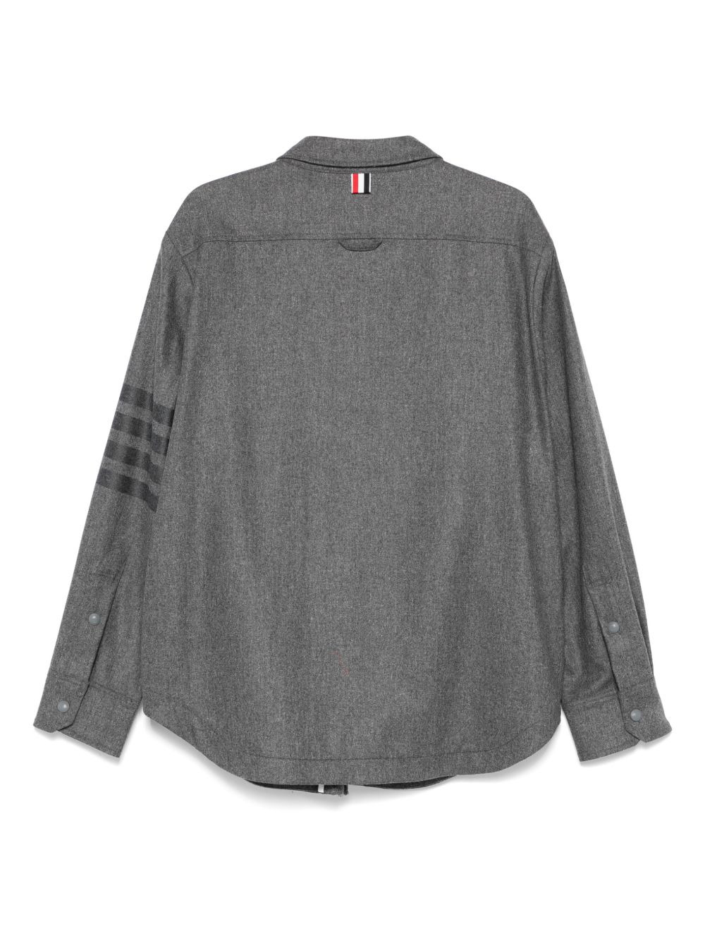 flannel tonal 4-Bar shirt jacket - 2
