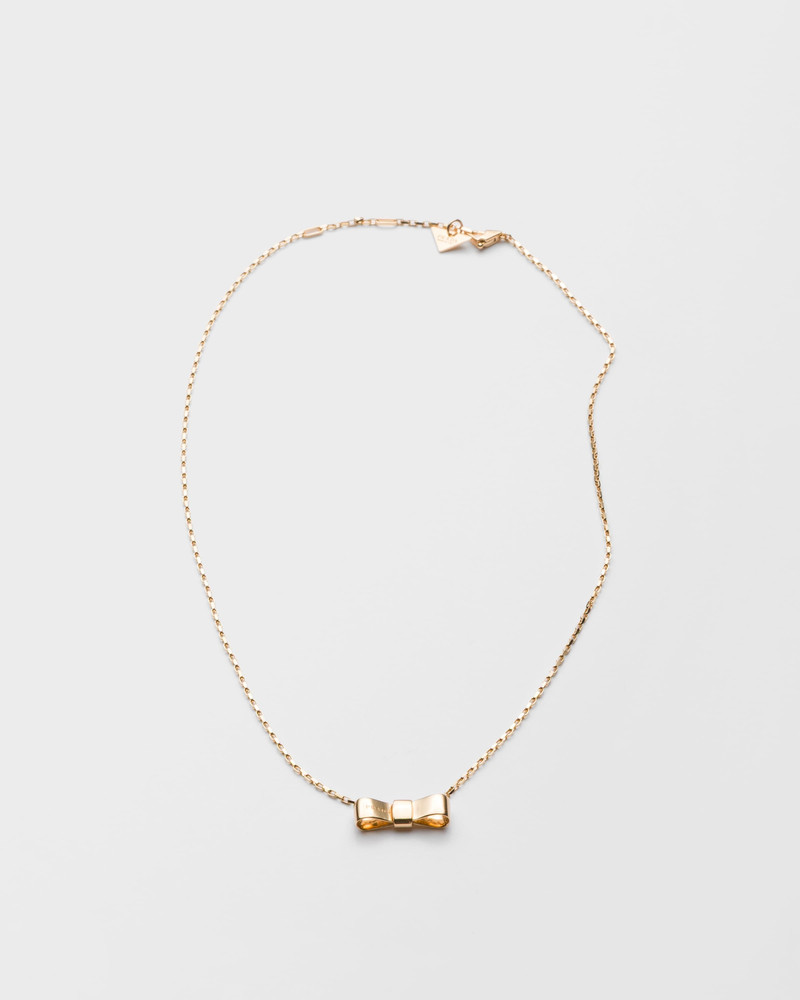 Eternal Gold Bow pendant necklace - yellow gold - 1
