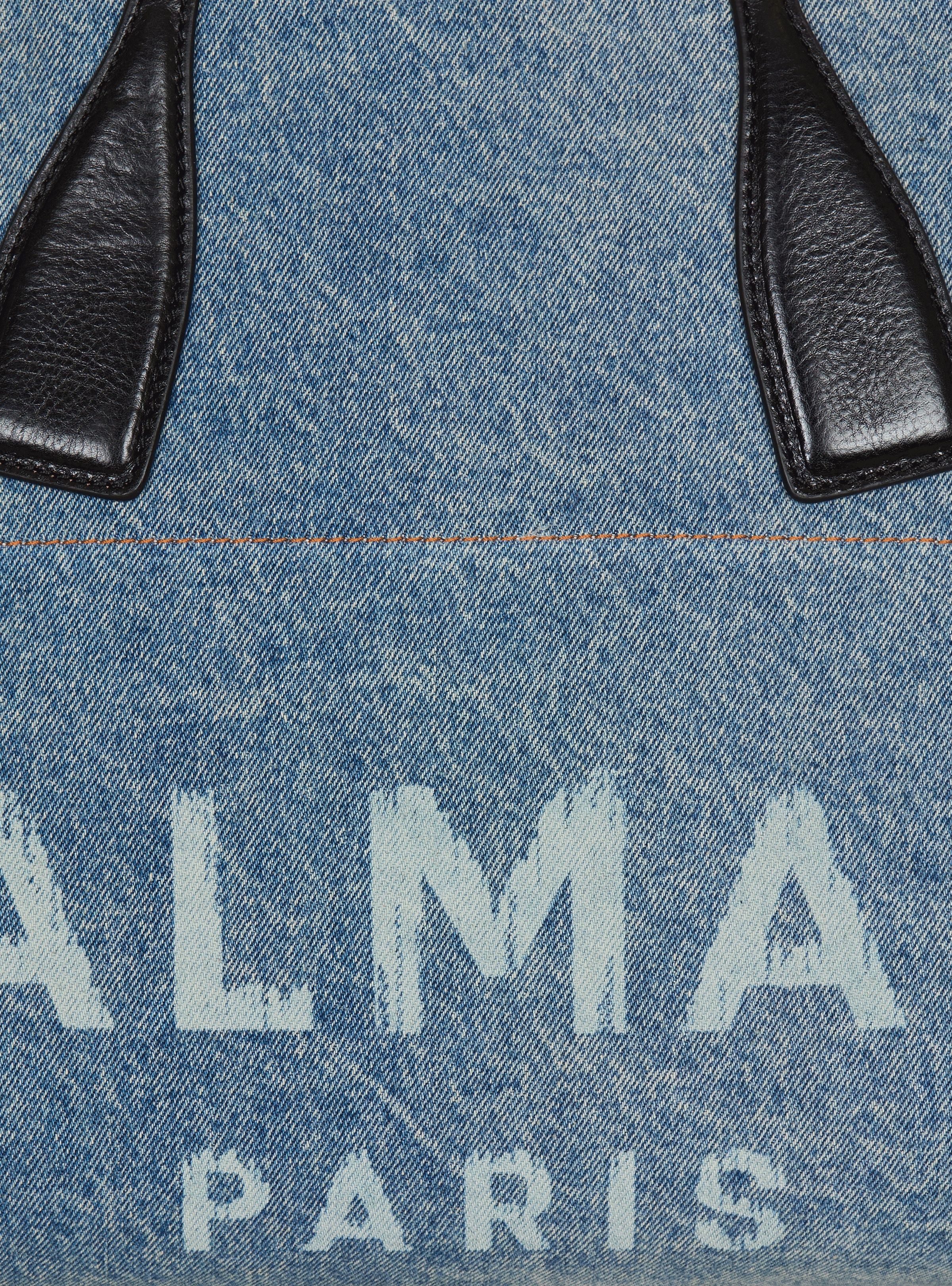 Track denim tote bag - 7