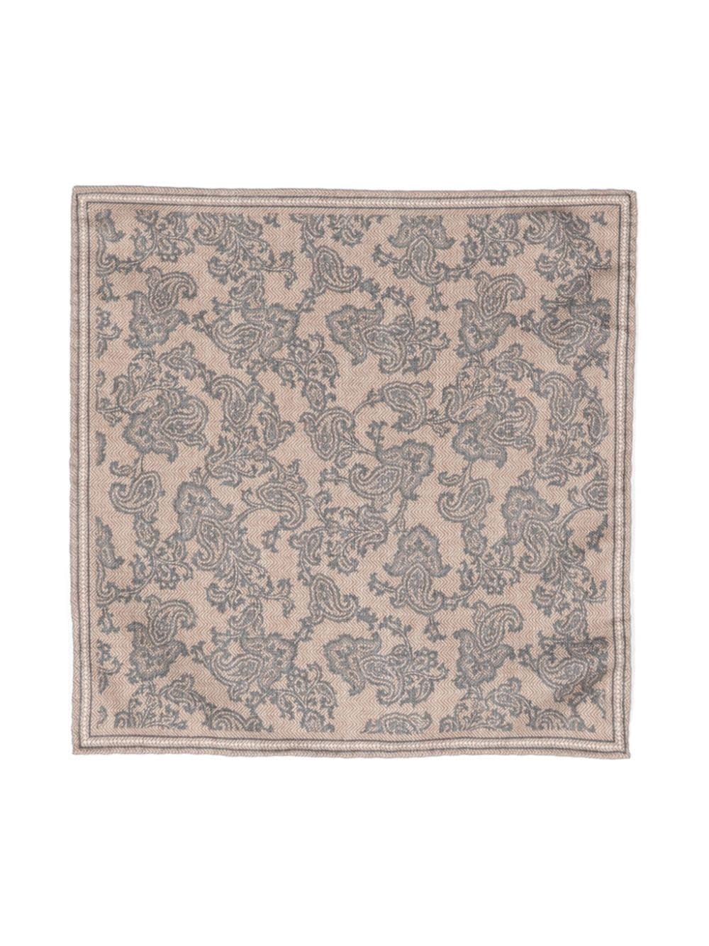 paisley-print silk scarf - 1