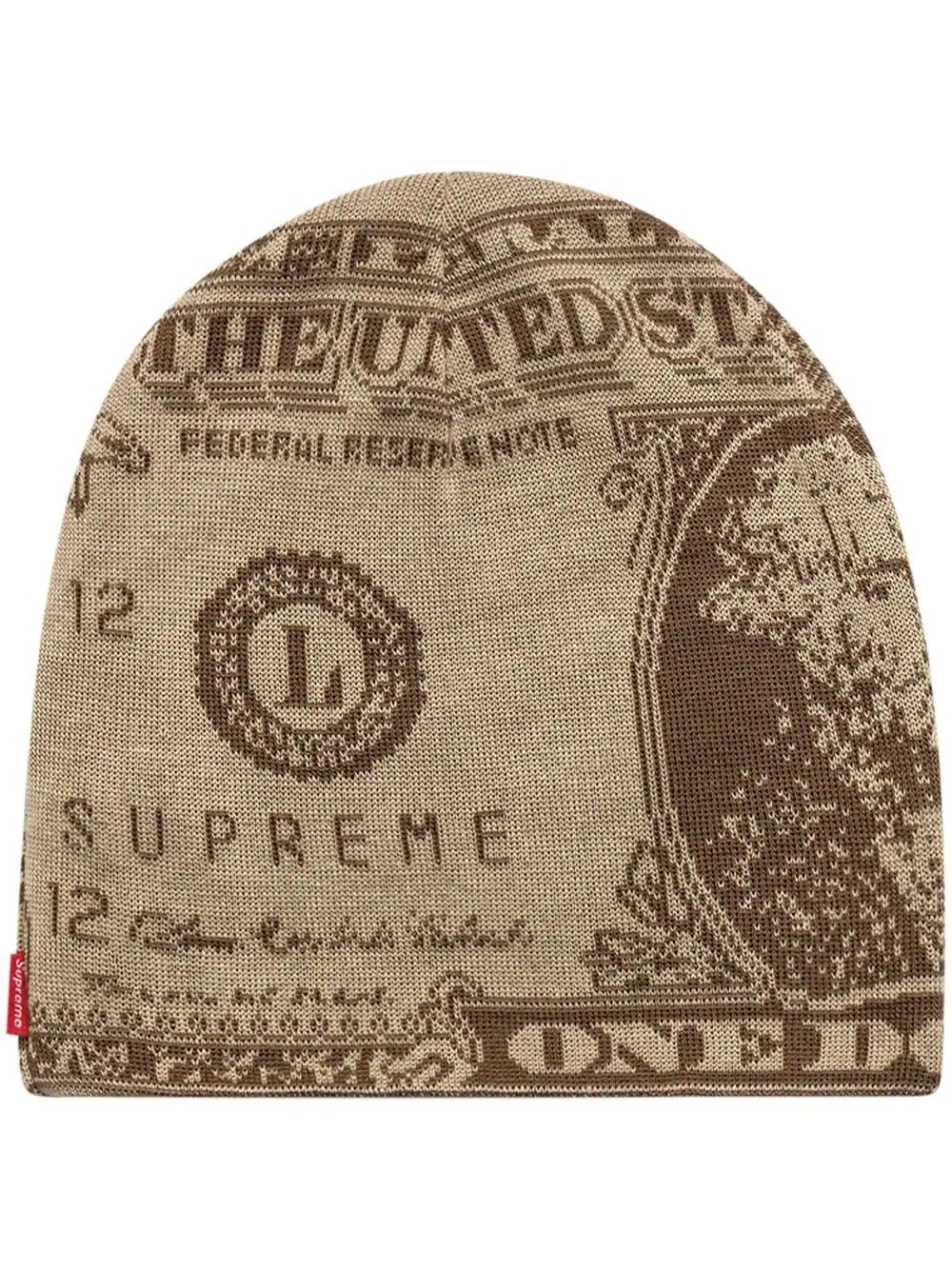 Dollar graphic-print beanie hat - 1