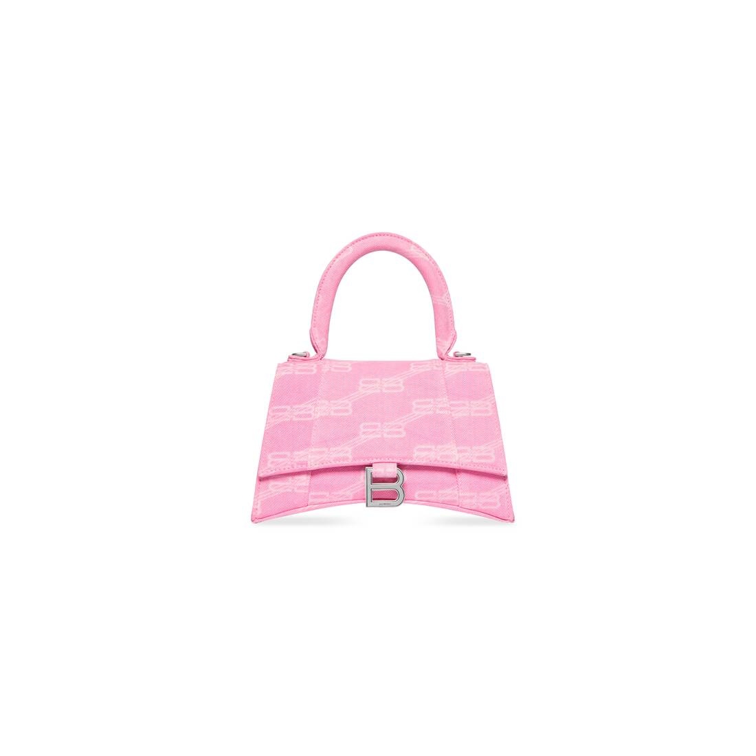 Balenciaga Hourglass Small Top Handle Bag in Pink