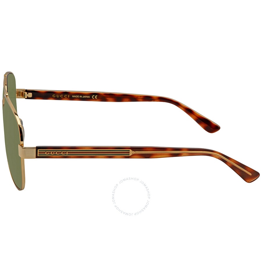 Gucci Green Pilot Men's Sunglasses GG0528S 009 63 - 3