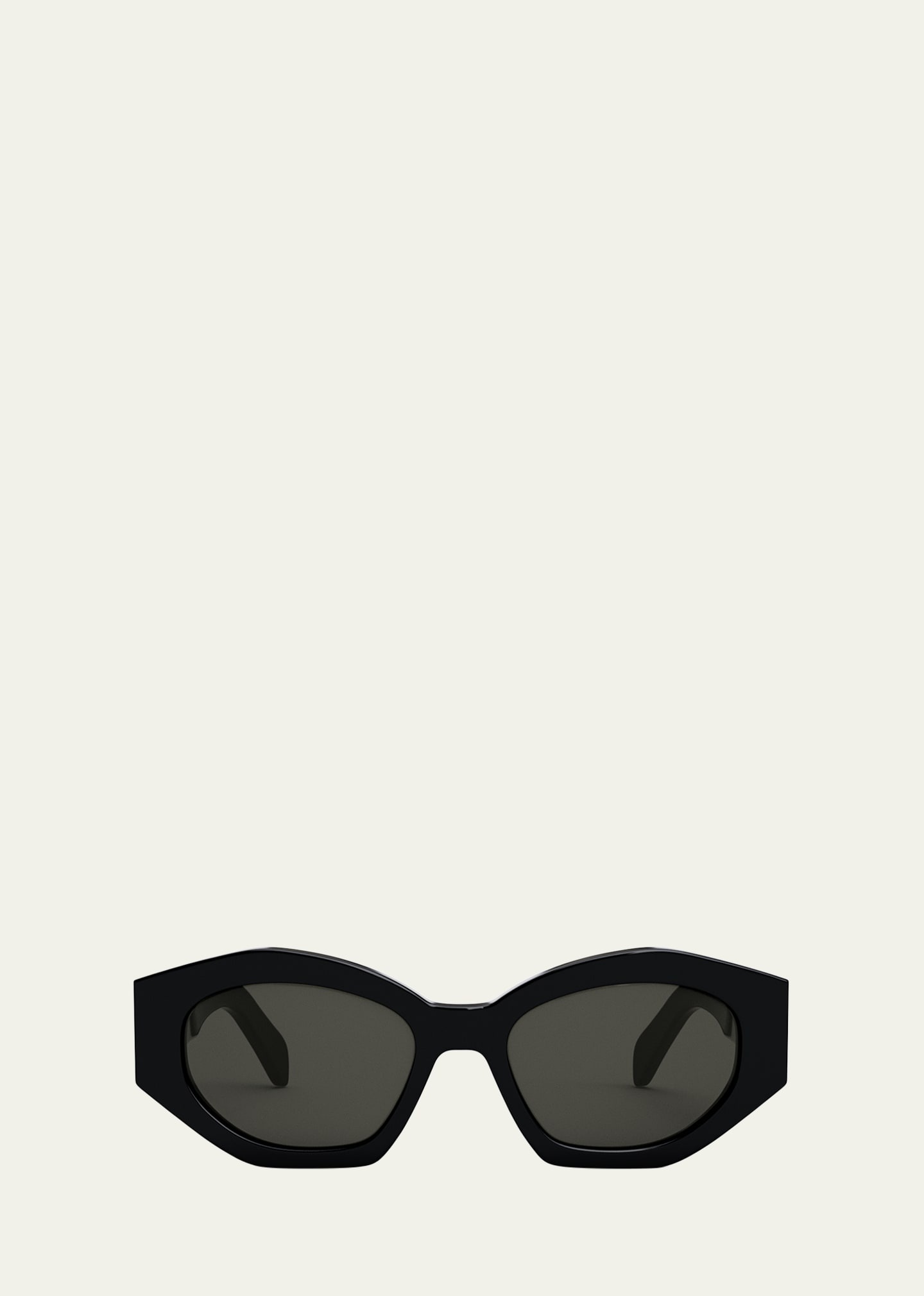 Men's Triomphe Acetate and Nylon Oval Sunglasses - 1