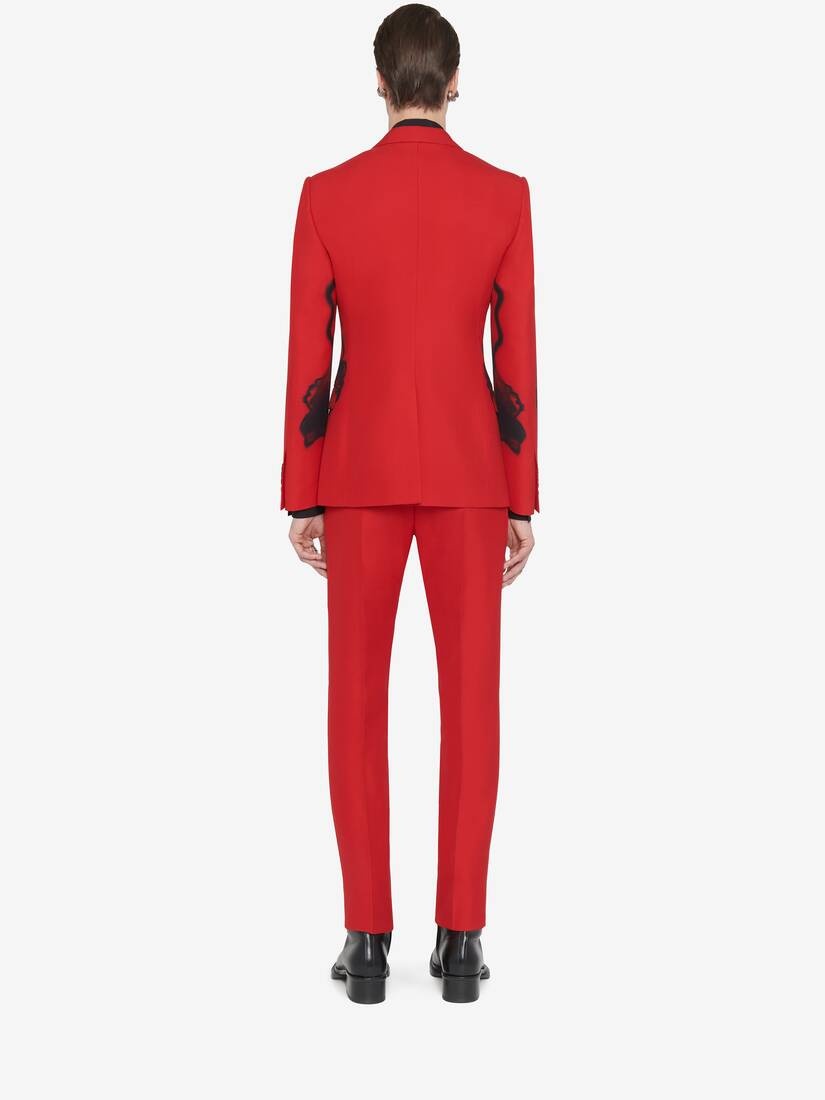 Men's Tailored Cigarette Trousers in Red - 4