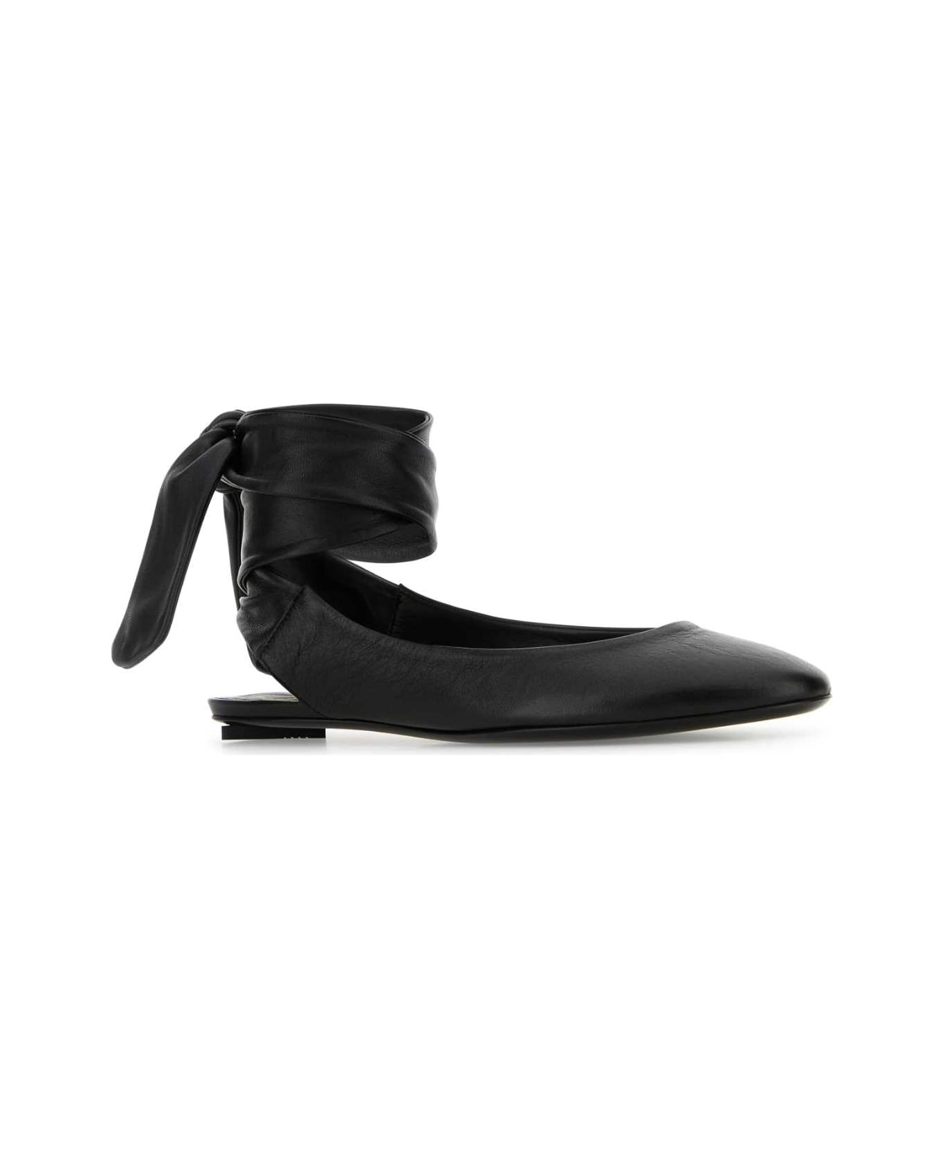 Black Leather Cloã¨ Slippers - 2